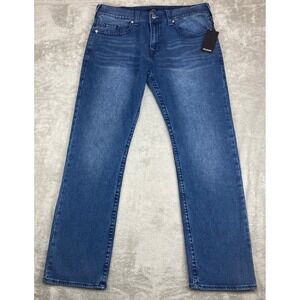 True Religion Men Ricky Relaxed Straight Jeans Medium Harmonious Wash Size‎ 36